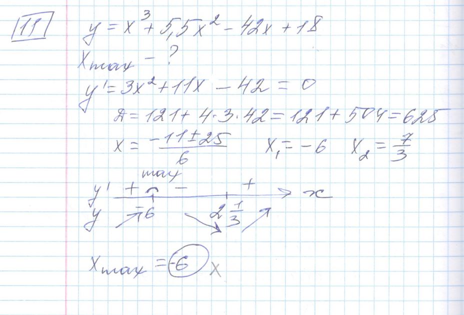 Решение задания 11, варианта №6 ЕГЭ 2023 Математика профиль Ященко 36 вариантов профильный уровень