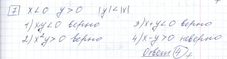 Решение задания 7, варианта №4 ОГЭ 2023 Математика Ященко 36 вариантов