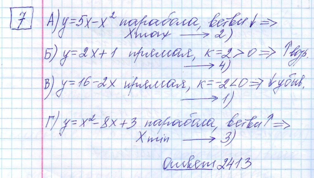 решение задания 7 вариант 16 ЕГЭ 2024 математика база Ященко