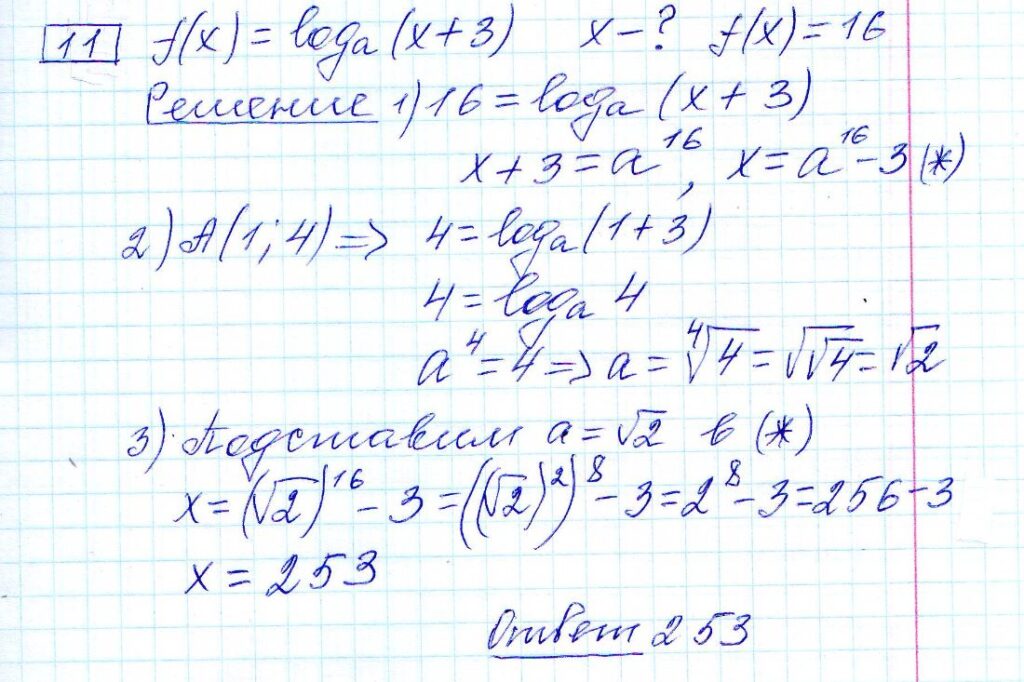 решение задания 11 вариант 20 ЕГЭ 2024 математика профиль Ященко